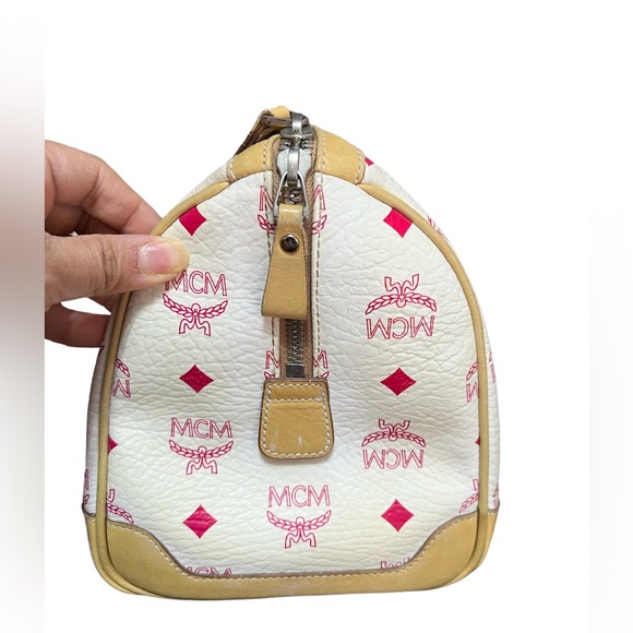 Authentic MCM Vachetta Tan White Monogram - Picture 4 of 10